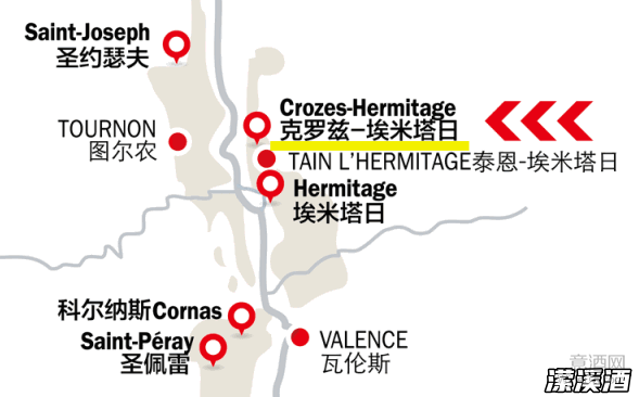 北罗纳河谷最大的葡萄酒产区——克罗兹-埃米塔日